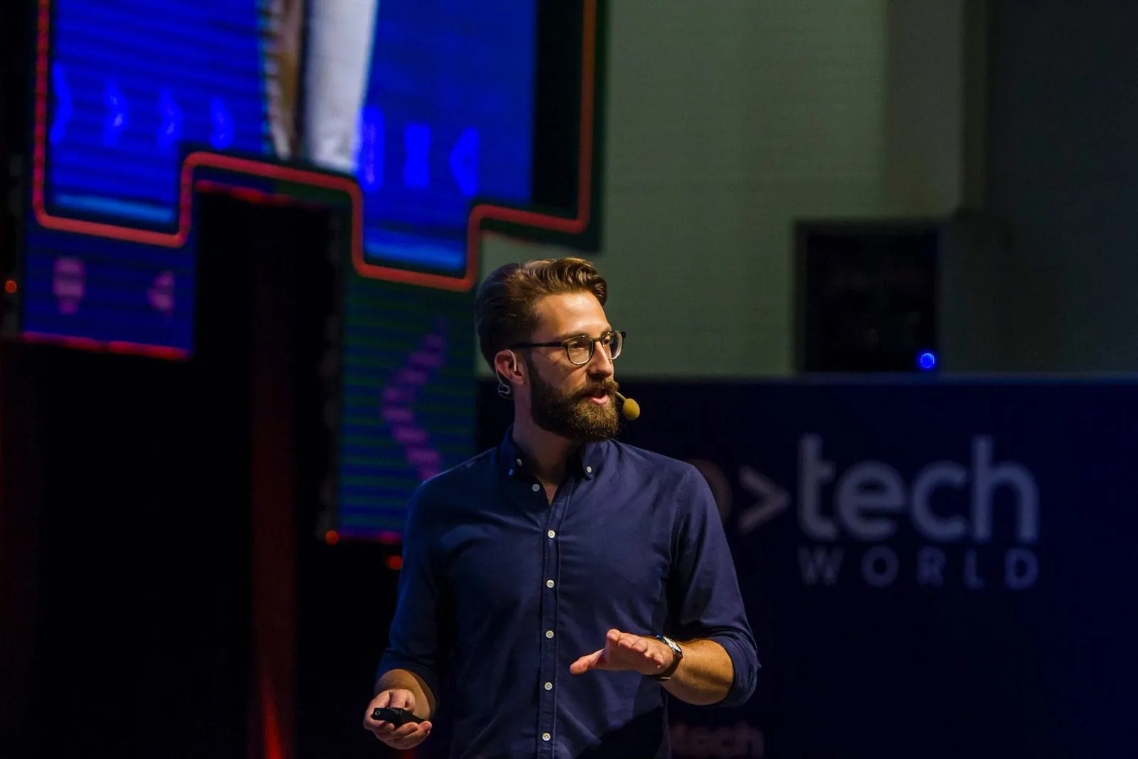 Ruben Horbach op het podium bij GO>TECH WORLD